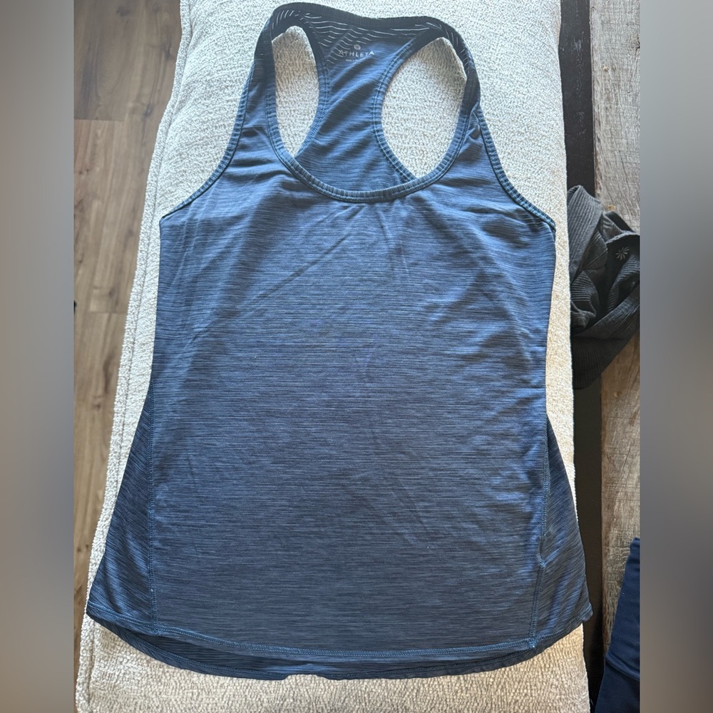 Athleta Heathered Blue Tank Top